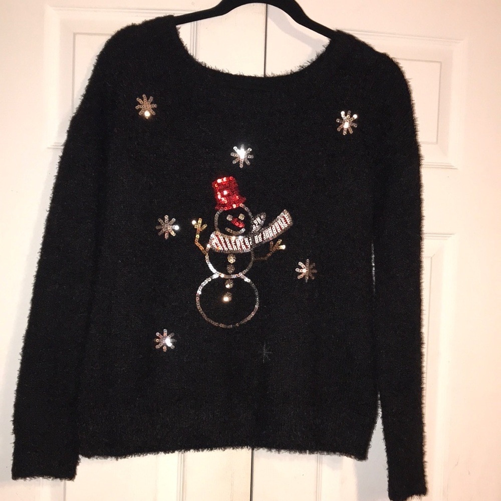 Women’s/Junior’s Snowman Sequined Sweater